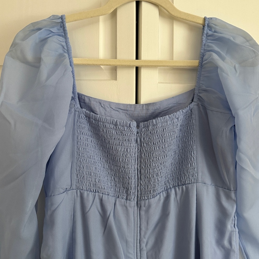 Abercrombie & Fitch Light Blue Long Sleeve Dress - Picture 3 of 4